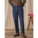 Men's Clothing Retro Jeans Fashion Straight Versatile Quality Casual Pants Business Elastic Waist Nine Point Pants_mkmklike.com