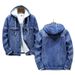Men's Clothing New Thick Warm Men's Cotton Coat Winter Imitation Lambskin Cold Proof Hooded Plush Denim Jacket Men_mkmklike.com