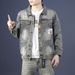 Pulse Pulse 2025 Autumn Retro Trendy Brand Men's Denim Jacket Loose Fashion Trend Casual European And American Style Handsome Outfit_mkmklike.com