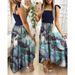 New Style Suspender Splicing Print Irregular Tube Top Dress Large Stock_mkmklike.com