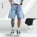Men's Clothing Washed Loose Jeans Shorts Summer Straight All Match Casual Men's Shorts_mkmklike.com