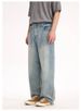 Men's Clothing Classic And Versatile Cleanfit Washed Distressed Straight Leg Jeans, Light Blue Raw Denim, Unisex._mkmklike.com