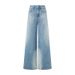 Men's ClothingTurkish Washed American Blue Cow Retro Gradient Distressed Ink Design Jeans Women's Loose Straight Pants_mkmklike.com