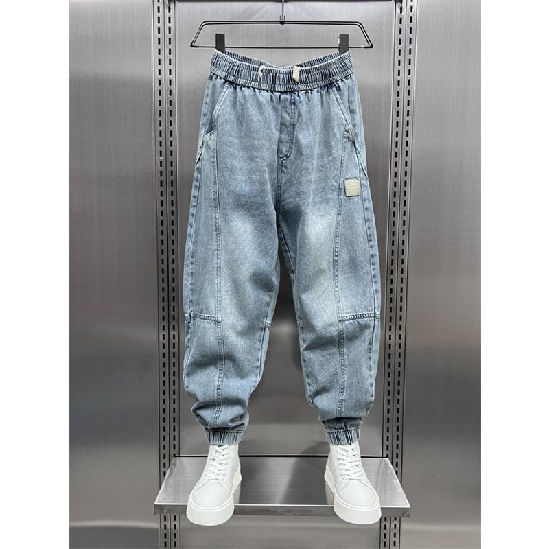 Men's Clothing Summer New Style Jeans For Men, Loose Large Size, Korean Style, Slim Fit, Nine Point Harem Pants_mkmklike.com