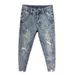 Men's Slim Fit Distressed Cropped Jeans Summer Trendy Versatile Young Fashion_mkmklike.com