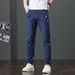 Men's Slim Fit Stretch Jeans Autumn Winter New Trendy Brand Casual Long Pants Straight Leg_mkmklike.com