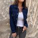 Women's Classic Denim Jacket – Timeless Washed, Slim Fit, Versatile For Casual & Smart Wear_mkmklike.com