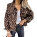 Women's Clothing Fashionable Leopard Print Cotton Shirt - Relaxed Fit Long Sleeve Casual Blouse For Women (S/M/L/XL)_mkmklike.com