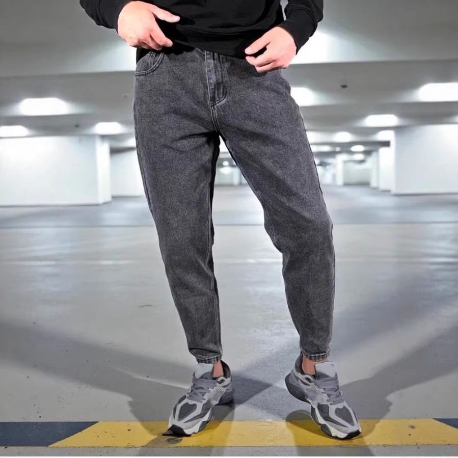 Men's Loose Fit Stretch Jeans Casual Versatile Midweight Softener Pants_mkmklike.com
