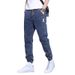 Trendy Brand Jeans Men's New Korean Version Slim-fitting Tied Feet Fashionable And Comfortable Trend Loose Harlan Long Pants Tide_mkmklike.com