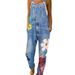 Women's Clothing Sale Washed Cotton Polyester Printed Casual Jeans Non Elastic Comfortable Overalls Trousers_mkmklike.com
