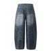 Style Color-Block Scimitar Jeans For Men Loose American Street Fashion Vibe Washed Versatile Wide-Leg Long Pants_mkmklike.com