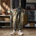 Men's Clothing Streetwear Men's Jeans Patchwork Multiple Pockets Trendy Loose Fit Long Jeans_mkmklike.com