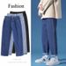 Men's Trendy Loose Straight Leg Jeans Casual Long Pants Spring Autumn Summer Korean Style Cropped_mkmklike.com
