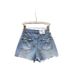 European Style Slim Fit High Waisted Ripped Wide Leg Denim Shorts Women's Frayed Edges a Line Hot Pants Trendy Summer 2026_mkmklike.com