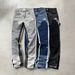 Men's Clothing 24 Fashion Overalls Hot Selling Elastic Patch Denim Layered Flared Pants_mkmklike.com