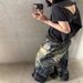 Fashion European-USA High Street Hip-Hop Jeans Women/Men Cotton Mid Waist Destroying Vintage Graffiti Broken Hole Straight Type Washed Denim Pants_mkmklike.com
