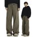 2025 Unisex Student Straight Brown Cargo Men Loose Wide Leg Jeans Melad Coffee Color Casual Pants Trendy_mkmklike.com