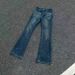 Vintage-Inspired Cleanfit Jeans For Women - High Waist Straight Leg Denim Pants With Washed & Splatter Design, Comfortable Cotton Stretch Fit_mkmklike.com