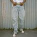 Unisex High Street Y2K Retro Angel Print Jeans Straight Leg Floor Length Pants For Men_mkmklike.com