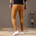 Men's Clothing Men's Straight Leg Washed Khaki Brown Jeans - Classic Casual Denim Pants With Mid Rise & Zip Fly For Everyday Wear_mkmklike.com