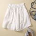 Women's Clothing retro literary wood ear edge cotton and linen wide-leg pants _mkmklike.com