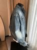 Men's Loose Fit Distressed Denim Jacket American High Street Style Casual Zip up Motorcycle Jacket Spring 2026 Washed_mkmklike.com