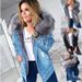 Women's Clothing Women's Ripped Denim Jacket Fleece Lined Thickened Warm Winter For Formal & Casual For Women_mkmklike.com