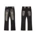Men's Clothing 517 Jeans Black And Grey Bamboo Pattern Slim Fit Cleanfit Casual Retro Trousers_mkmklike.com