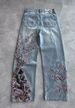 In-stock Cross-border Heavyweight 3D Printed Y2K American Retro Wide-leg Loose High-waisted Jeans For Men And Women_mkmklike.com