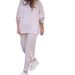Women's Fashion Solid Color Pullover Loose Casual Sports Pants Suit_mkmklike.com