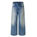 Punk Washed Denim For Men Loose Basic Simple Dad Versatile Casual Straight Pants_mkmklike.com
