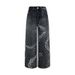 Men's High Street Style Spring/Summer Jeans Centipede Embroidery Loose Casual Wide Leg Pants_mkmklike.com