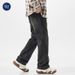 Nordmann MUCHU Men's Clothing | Black Flared Jeans Men Cleanfit Trendy American High Street Loose Straight Wide-Leg Pants_mkmklike.com