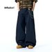 Streetwear Baggy Jeans For Men - Vintage Washed Denim Pants With Unique Scythe Cut, Loose Fit, Comfortable & Stylish For Urban Fashion_mkmklike.com
