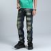 Men's Vintage Washed Straight Loose Fit Jeans - High Street Casual Denim Pants With Comfortable Cotton Fabric (Nostalgic Blue, Sizes 30-38)_mkmklike.com