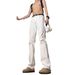 Men's White Cleanfit Bootcut Jeans - Stretch Slim Straight Leg Trousers For Autumn, Streetwear Style, S-XXXL_mkmklike.com