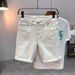 Men's Clothing Denim Shorts Trend Slim Fit Mid Length Pants Stretch Shorts_mkmklike.com
