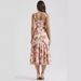 Women's clothing new sweet and spicy style floral mid length skirt backless sleeveless suspender dress _mkmklike.com