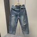 Men's High Street Tie Dye Jeans Trendy Retro Washed Distressed Loose Straight Leg Wide Leg Pants For Spring And Autumn_mkmklike.com