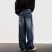 Vintage Washed High-Waisted Relaxed Fit Unisex Jeans - Classic Straight Leg Denim Pants For Men & Women_mkmklike.com
