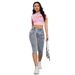 Women's Clothing Women's Slim Fit Zippered Cropped Jeans Faux Pockets Style Versatile Stylish Denim For Formal & Casual For Women_mkmklike.com