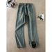 Men's Clothing Men's Retro Blue Shark Gill Ripped Jeans High Street Style Summer Wide Leg Straight Trousers_mkmklike.com