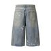 Men's Clothing Street Personality Ink Splash White Dot Distressed Wide Leg Jeans Washed Distressed Loose Embroidered Wide Leg Pants_mkmklike.com