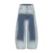 Men's Trendy Retro American Double Waistband Jeans Gradient Washed Relaxed Fit Loose Wide Leg Trousers Casual Cotton Jeans_mkmklike.com