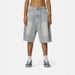 Unisex American Retro Washed Frayed Rhinestone Denim Shorts Y2K Style Loose Fit Versatile Five Point Shorts_mkmklike.com