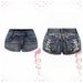 Betty Women's Cartoon Embroidered Rhinestone Denim Shorts Light Blue Sexy Jeans Factory Direct Wholesale Bottoms_mkmklike.com