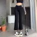 Women's High-waisted Flared Jeans, Autumn/winter 2025 New Style, Slim Fit, Slightly Flared, Slimming, With A Nice Drape,_mkmklike.com