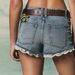 K New Straight Leg Denim Patchwork Lace Shorts For Slimming, Straight Leg Spicy Girls' Shorts_mkmklike.com