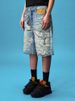 Men's Clothing Men's Plaid Shirt Chain Print Denim Shorts Street Casual Cropped Jeans Harajuku Style For Formal & Casual_mkmklike.com